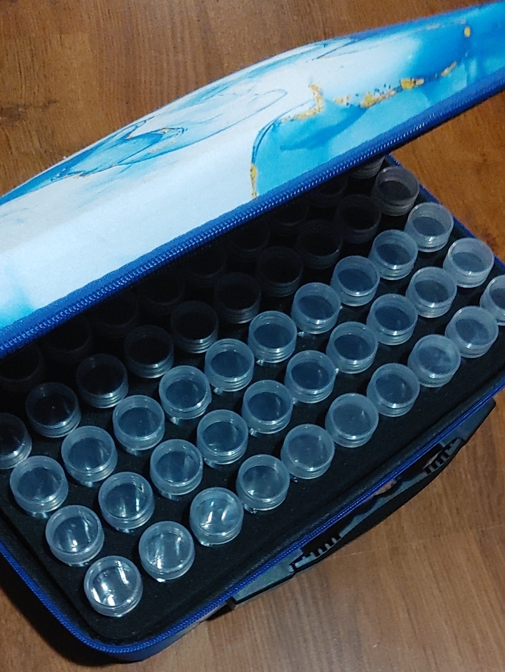 Blue Portable Storage Case For Beading Home Organization